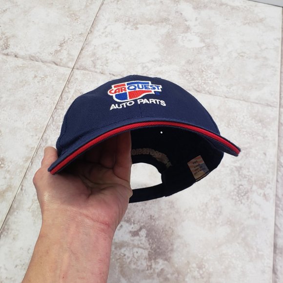 Adjustable Button Top Car Quest Cloth 6 Panel Metal Slide Strapback Ball Cap Hat - Picture 3 of 13